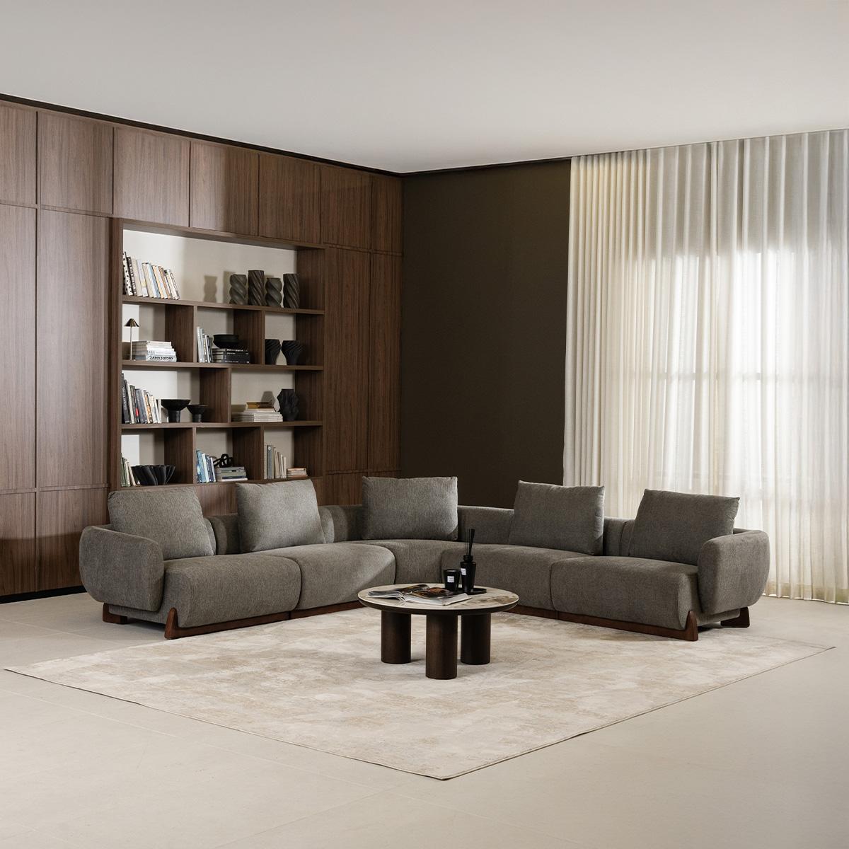 Cloud 5-Seater Corner Sofa Grey