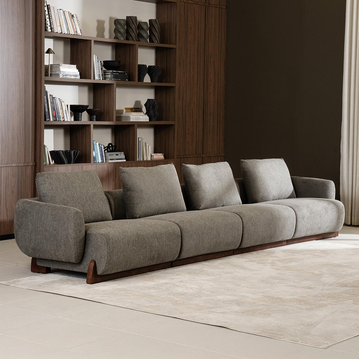 Cloud 4-Seater Sofa Grey