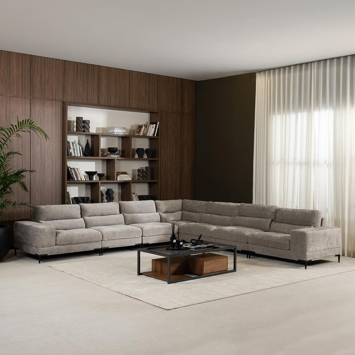 Venice 7-Seater Corner Sofa Grey
