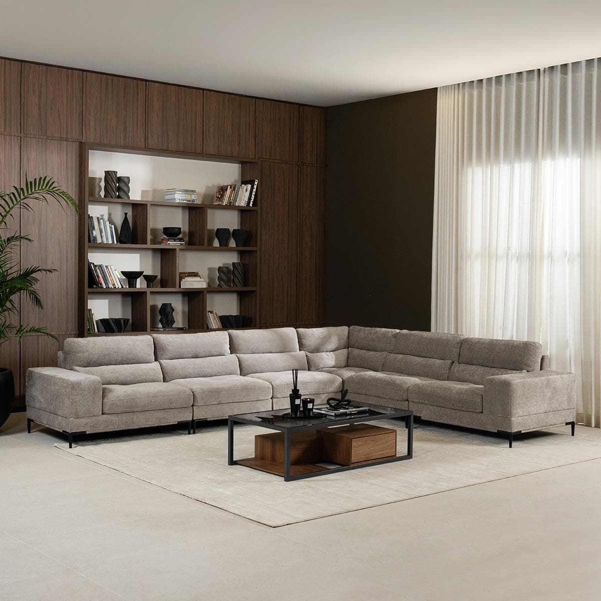 Venice 6-Seater Corner Sofa Grey