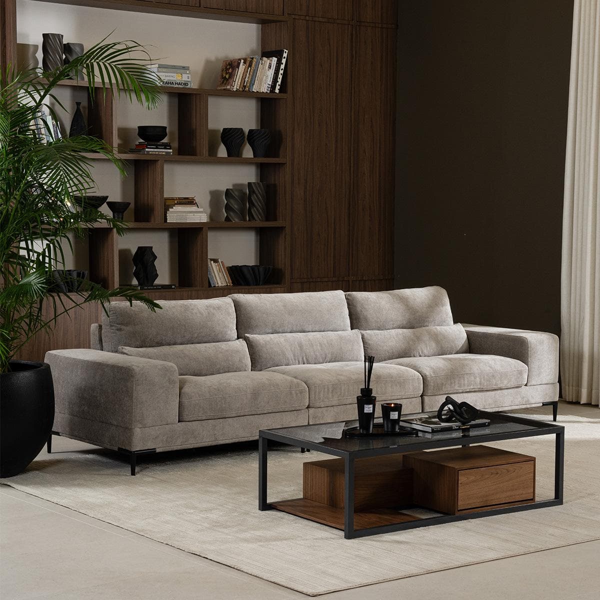 Venice 3-Seater Corner Sofa Grey