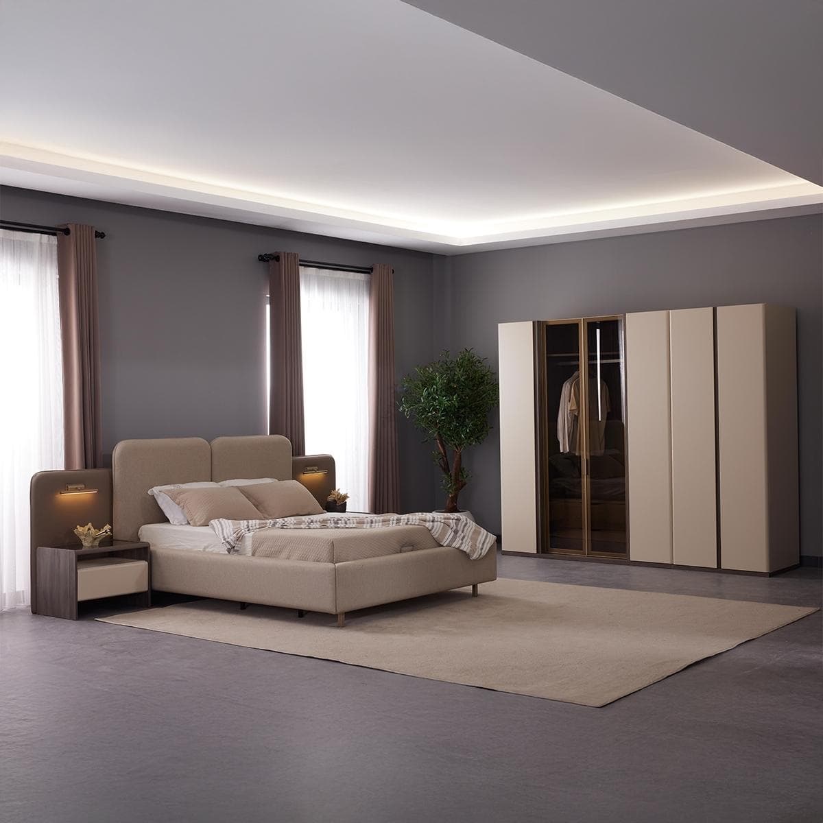 Rosita 180X200 Bedroom Set with Storage & Wardrobe