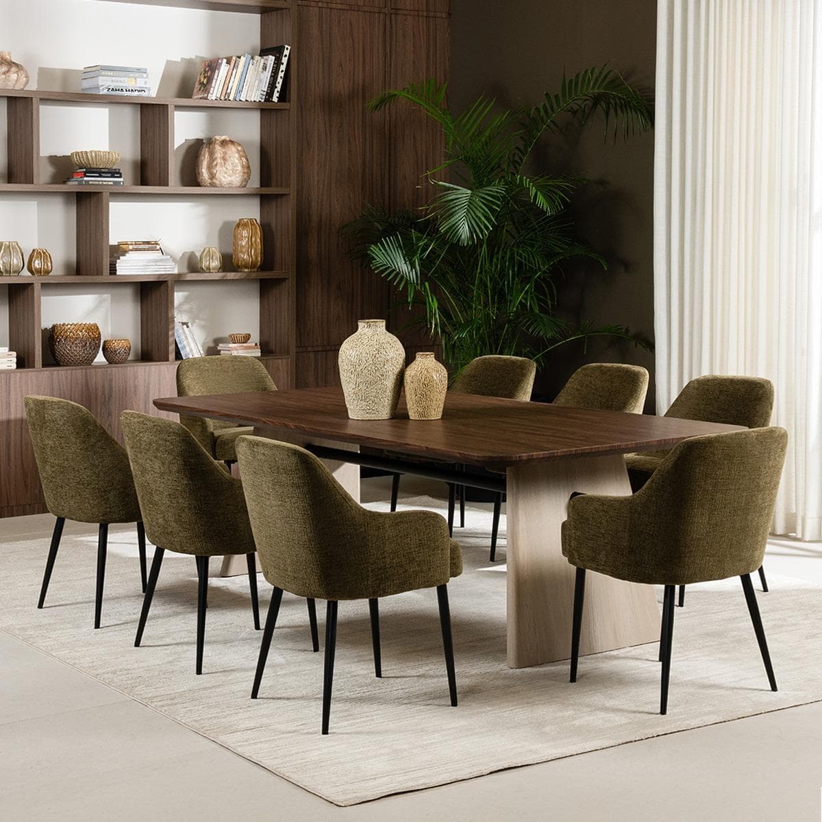 Talia 8+1 Dining Set Brown/Beige