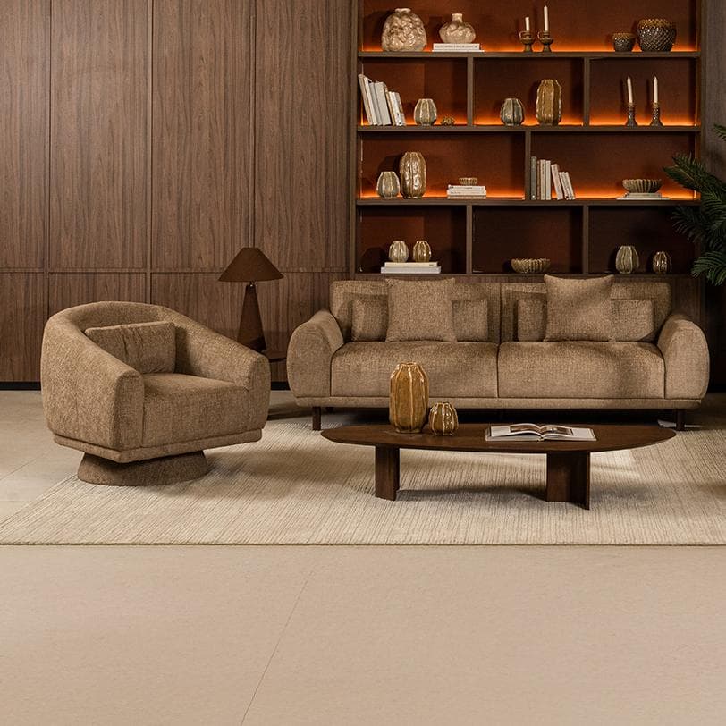 Lava 3+2+1 Sofa Set Brown