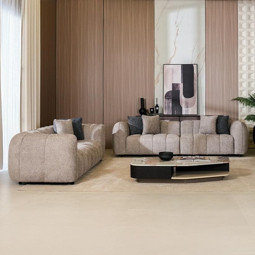 طقم صوفا آندي 5+4+3 بني