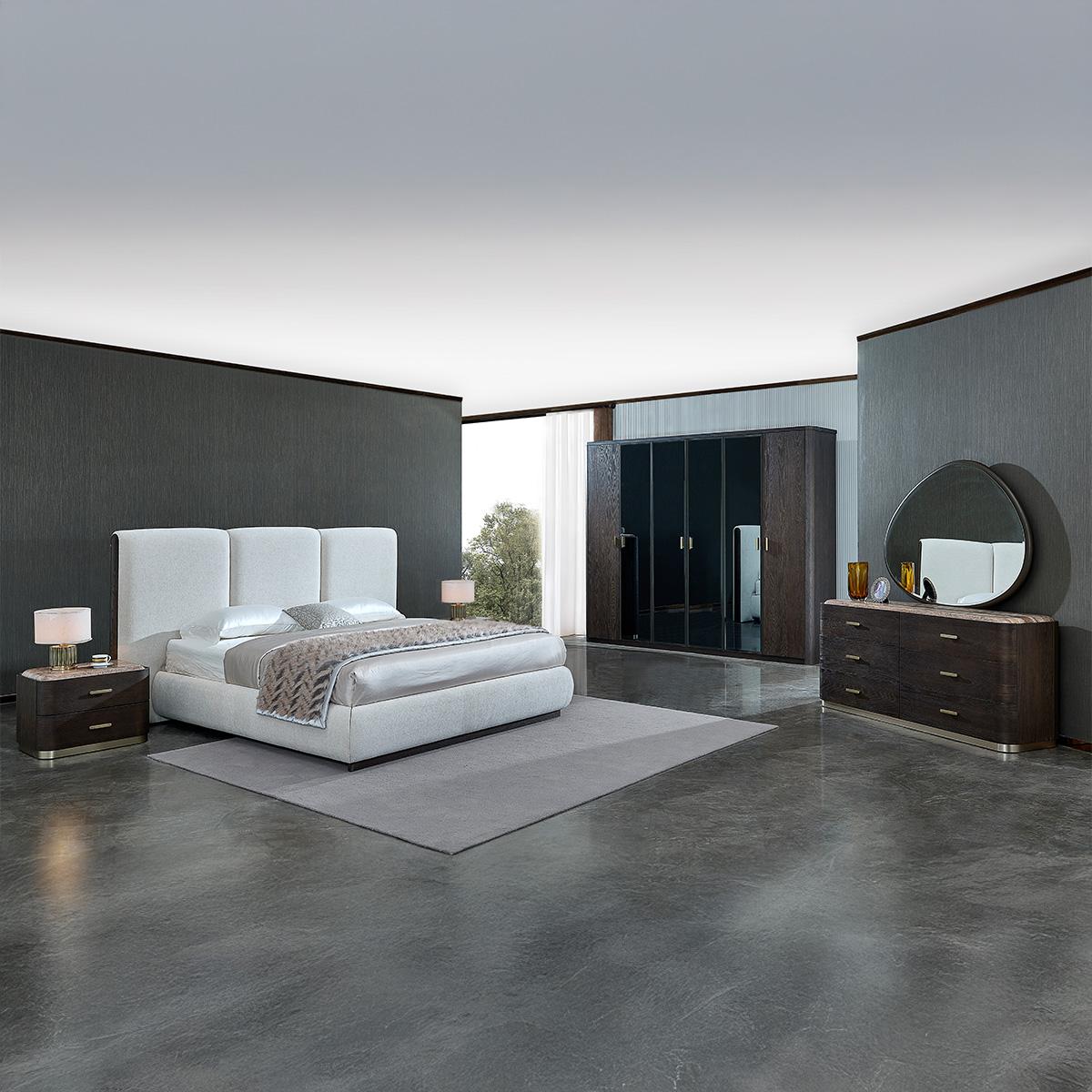 Petra 180X200 Bedroom Set with Wardrobe Beige