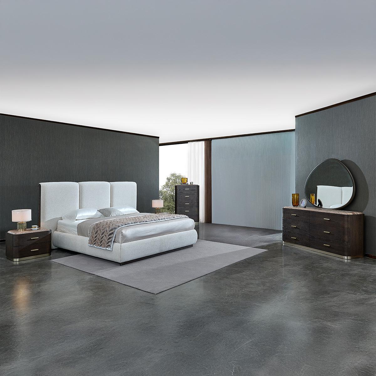Petra 180X200 Bedroom Set without Wardrobe Beige