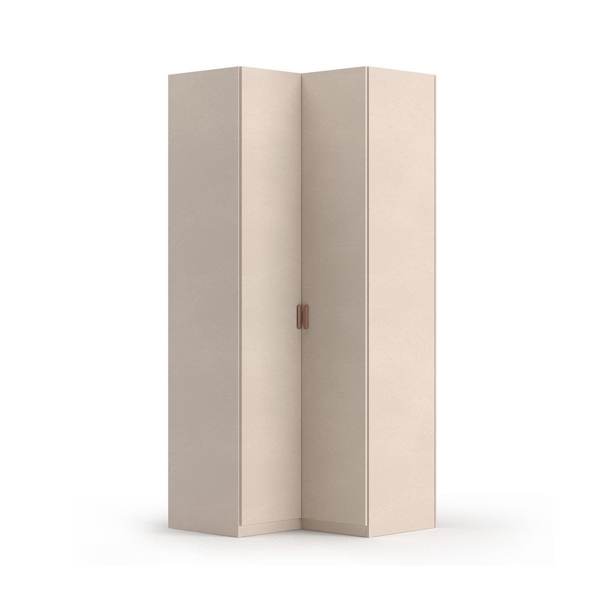 خزانة ملابس أمالفي زاوية صغيرة بيج + مقبض