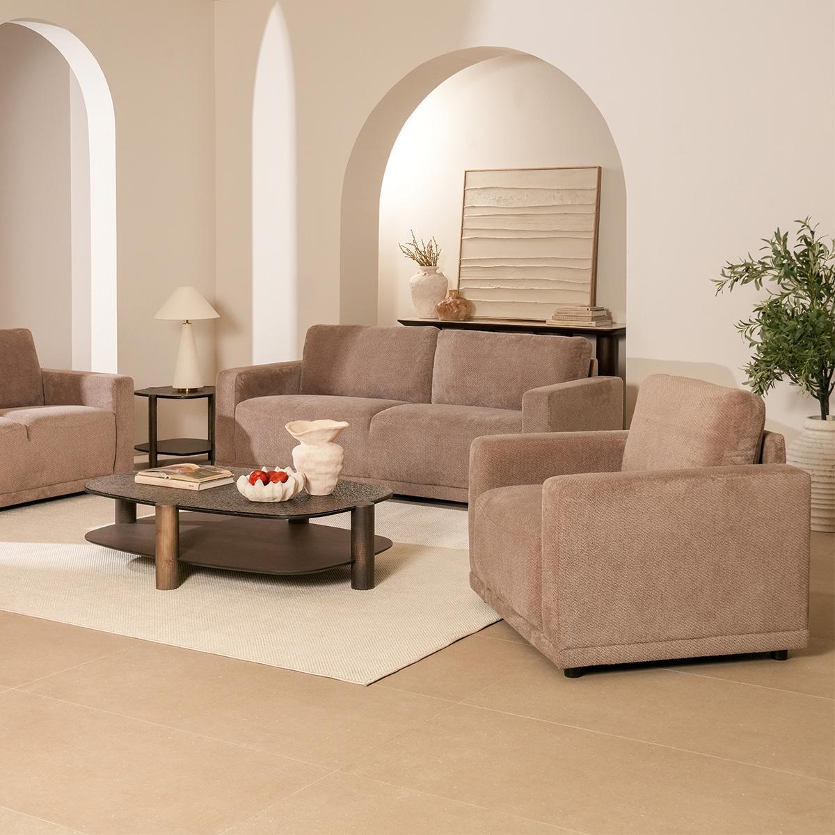 Arian 3+2+1 Sofa Set Brown
