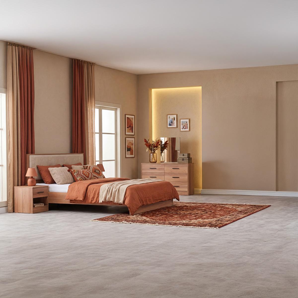 Pera 180X200 Bedroom Set without Wardrobe Walnut