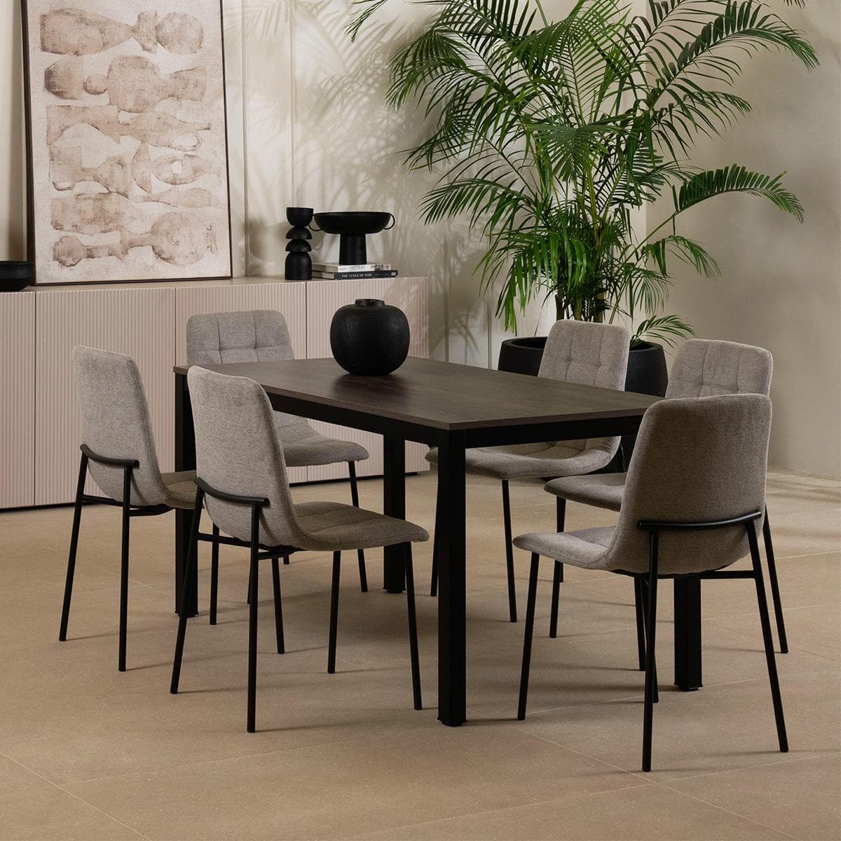 Candy 6+1 Dining Set Grey