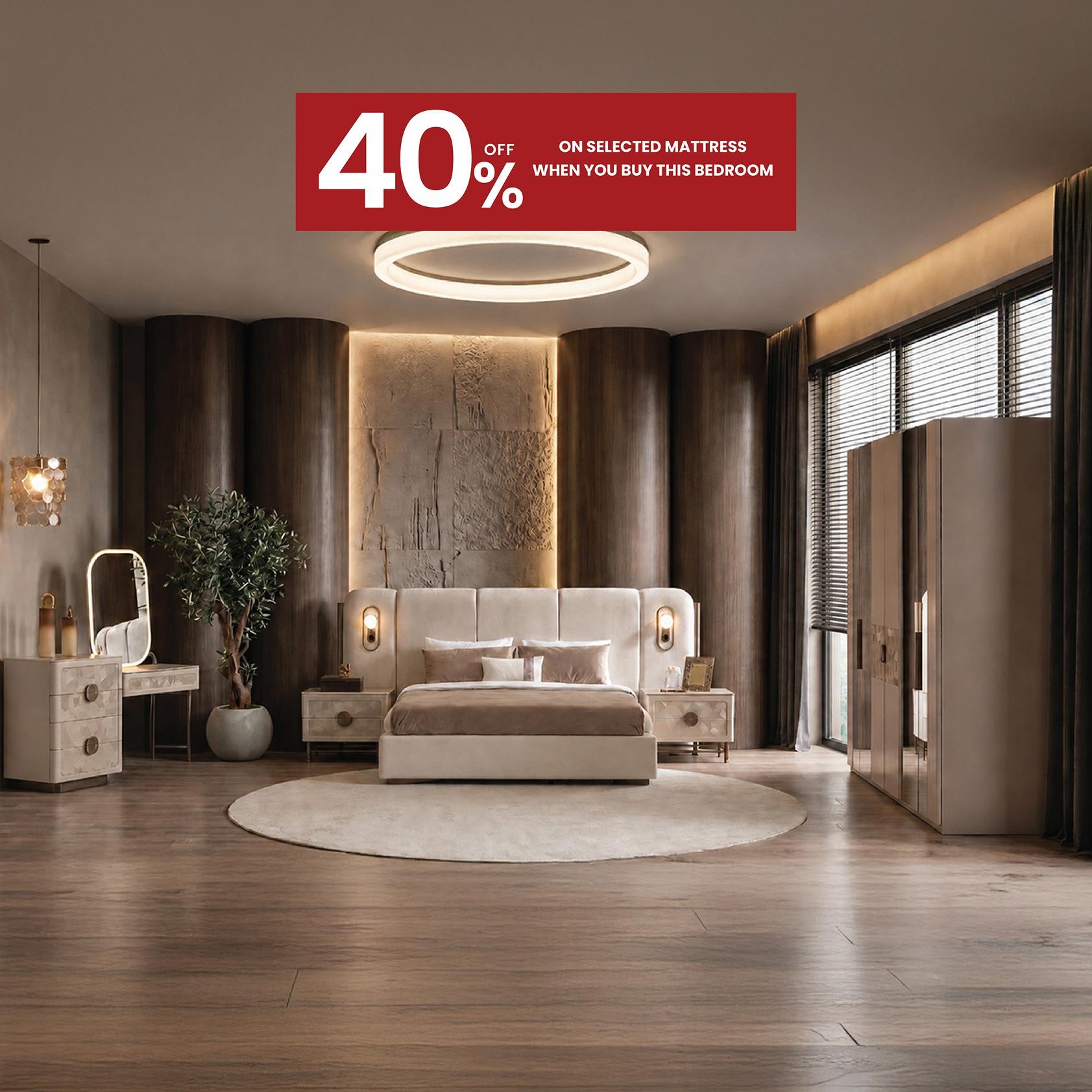 Veyron 180×200 Bedroom Set With Wardrobe + Artesa Mattress