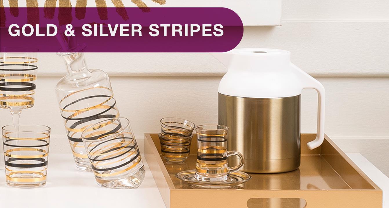 Golg & Silver Stripes Collection